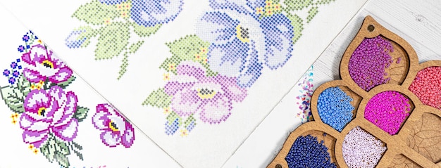 Detale kwiatowego wzoru